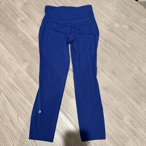 Women's Lululemon Base Pace BLUE HR Tight 25" SYMB (Symphony Blue) Size 6 EUC